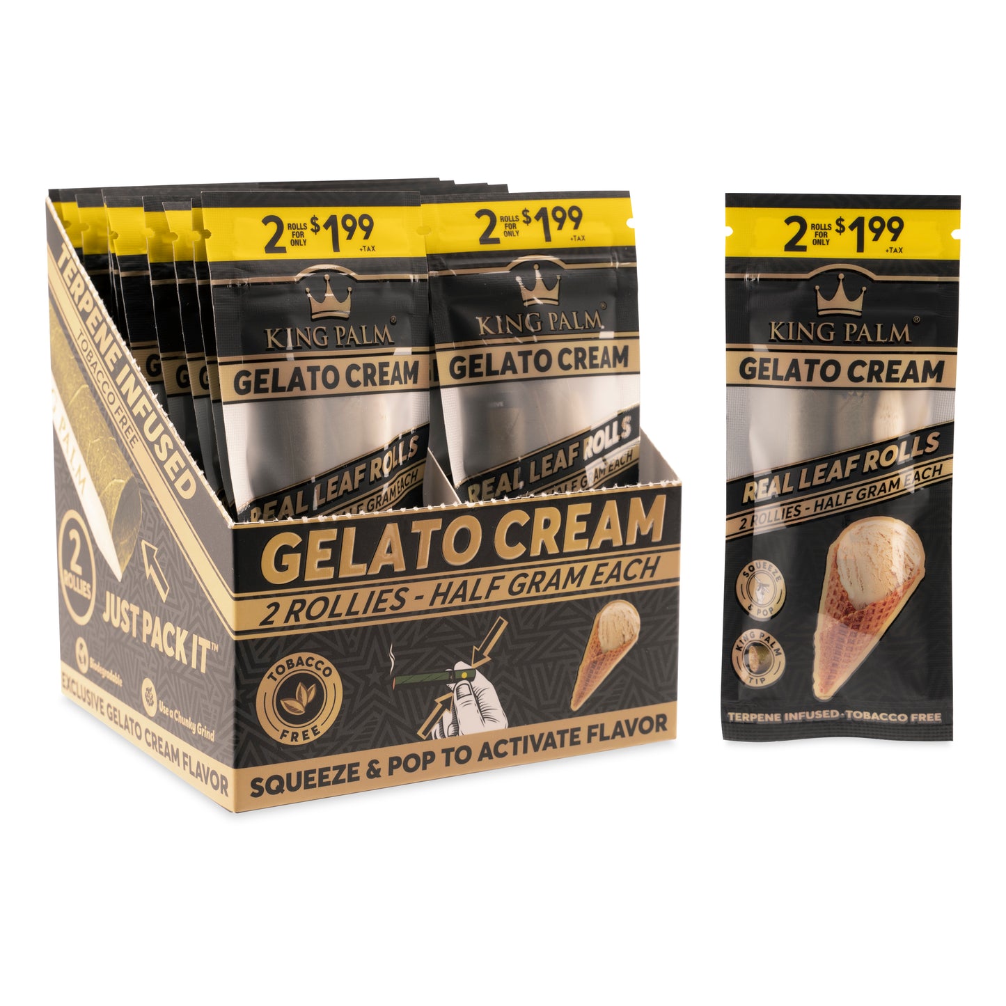 KING PALM ROLLIE CONES- 2 Packs