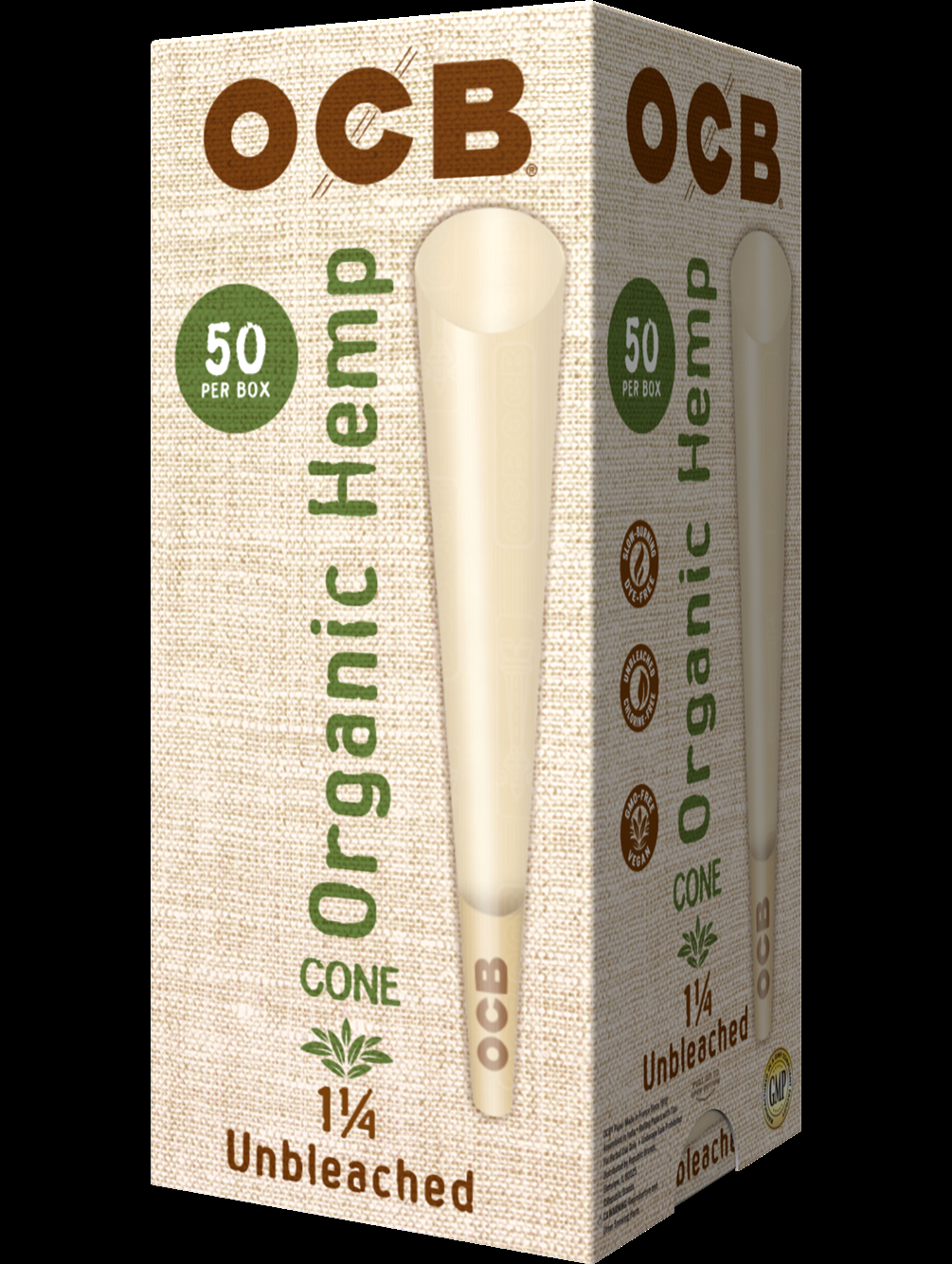 OCB 1 1/4 ORGANIC HEMP CONES MINI TOWER