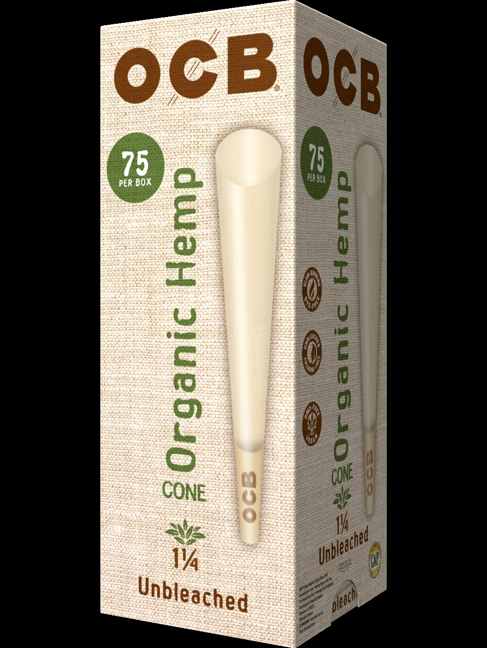 OCB 1 1/4 ORGANIC HEMP CONES MINI TOWER