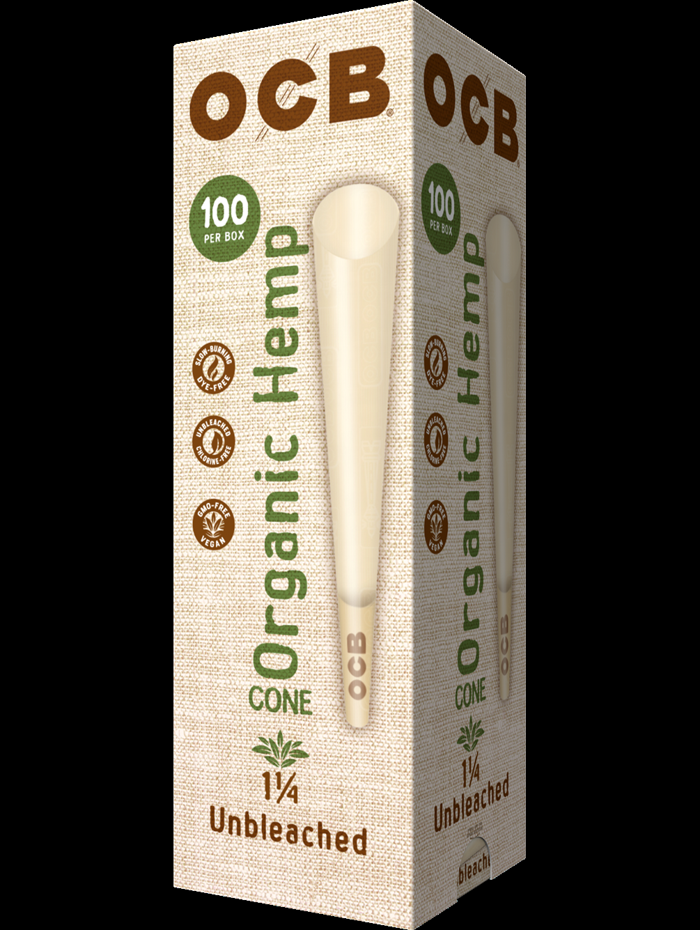 OCB 1 1/4 ORGANIC HEMP CONES MINI TOWER